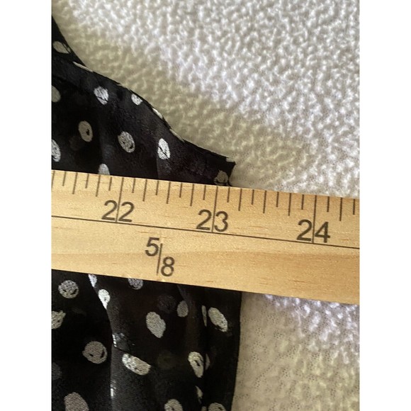 Lane Bryant Sleeveless Sheer Top Blouse Size 20 Collared Split Back Polka Dot - Picture 5 of 6